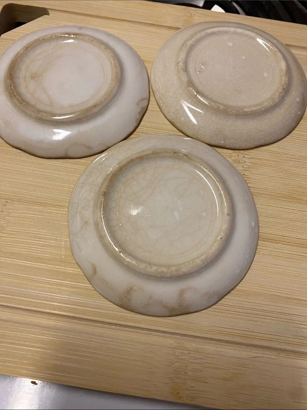 Charming Vintage Floral Butter Pats / Small Trinket Dishes - Set of 3